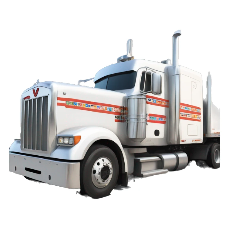 Semi truck with “PGS” letters on the side sticker