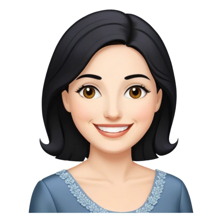 smiling mother of the bride with black hair sticker