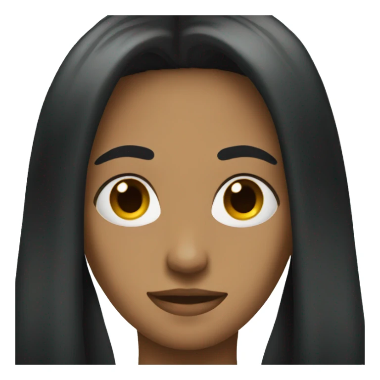 just long black hair sticker