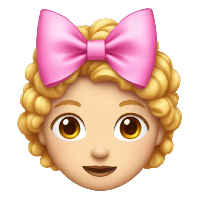 Pink bow sticker