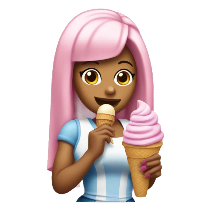 Nicki Minaj holding ice cream sticker