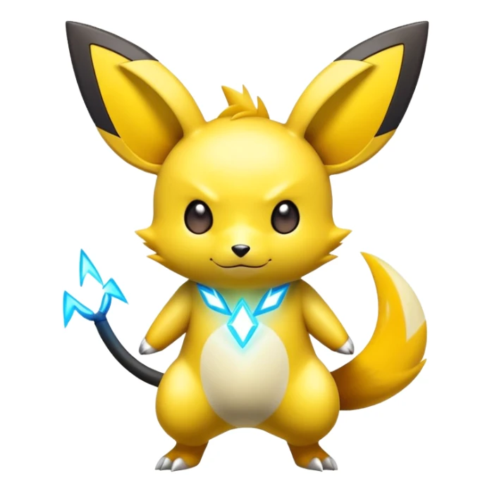 Shiny Colorful Pichu-Raichu-Zeraora-hybrid-creature sticker