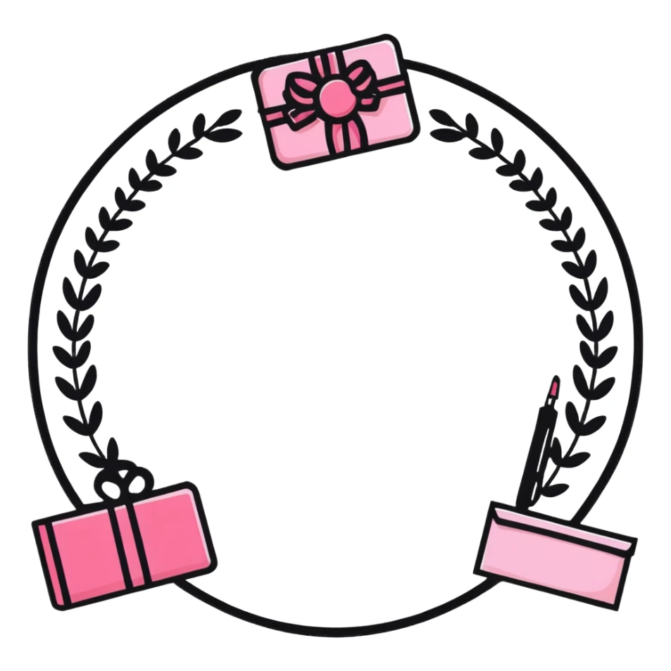 Beauty salon gift certificate sticker