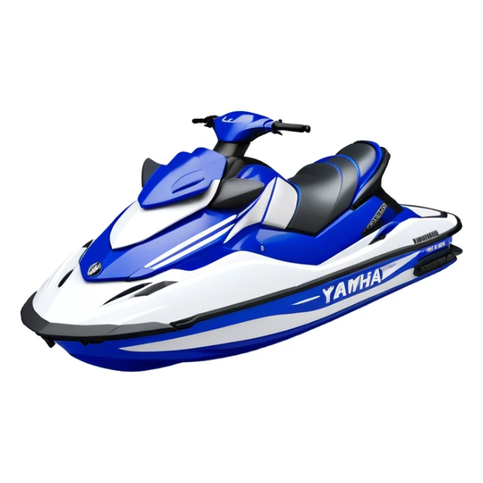 Jet Ski - Yamaha EX Deluxe (Model Year: 2022) (Iconic colour: Blue and white) sticker