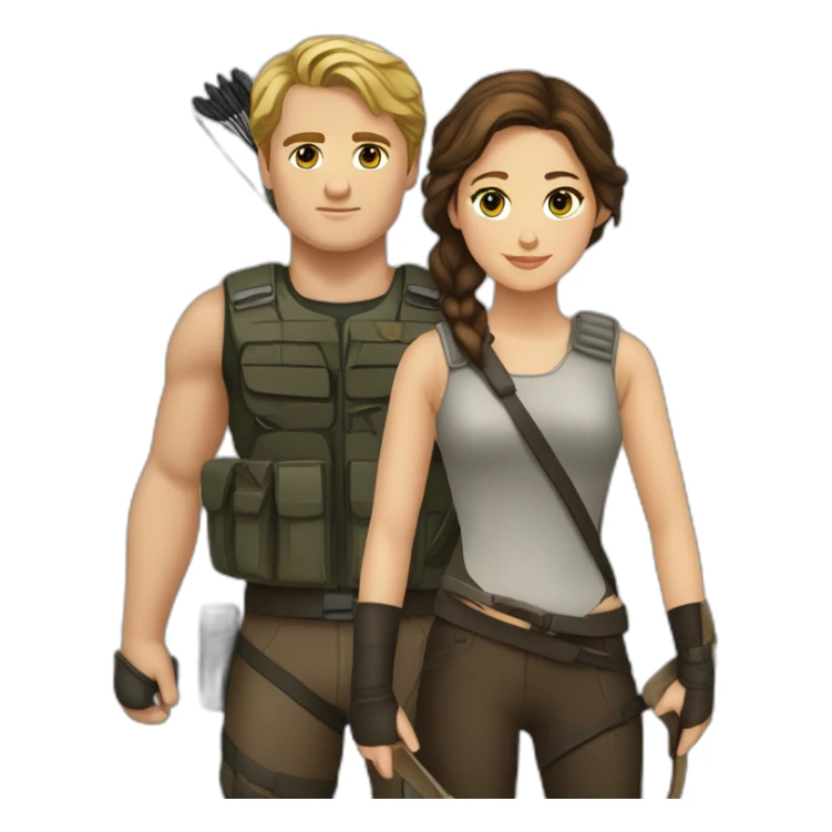 Katniss everdeen et peeta mellark sticker
