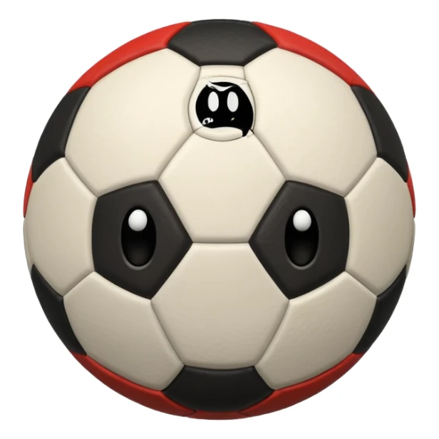 BALON DE FUTBOL CON CARAS MIEDO sticker