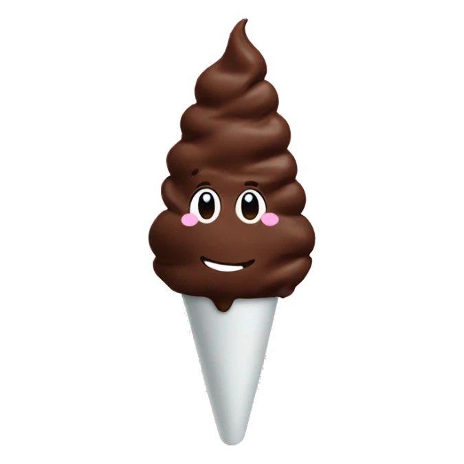 chocolate heart ice cream sticker