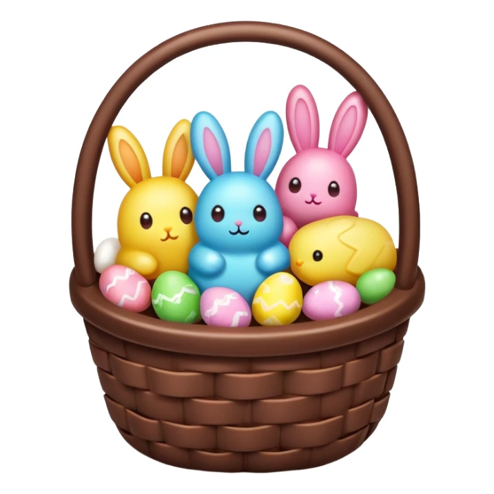  peeps marshmallow easter candy basket kawaii chocolate bunny jelly bean eggs sticker