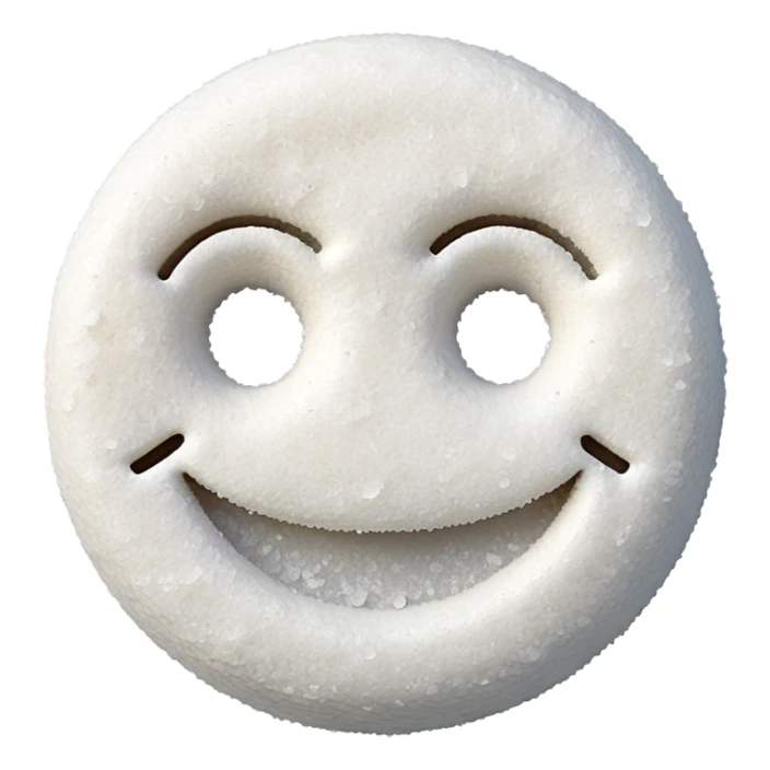 smiley face with a pile of salt sticker