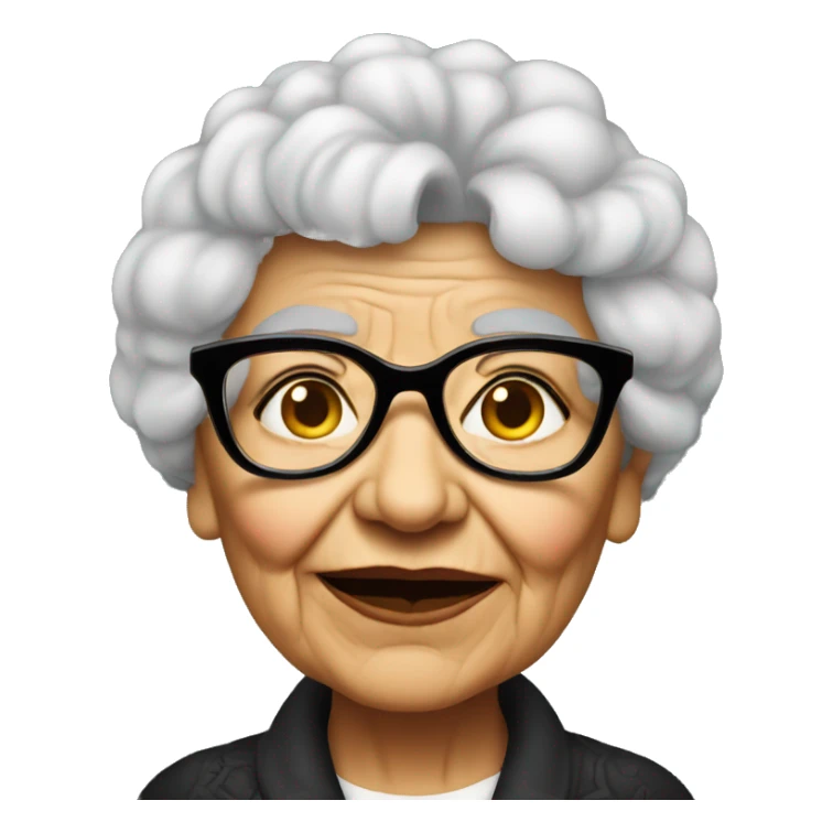 My grandma as a gangster sticker
