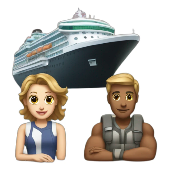 Words that say Team Reese Travels with a cruise ship in the background  sticker