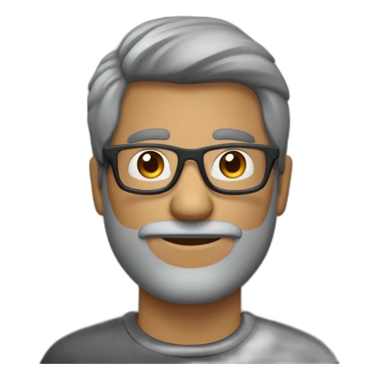 hombre de 36 años con pelo corto gris oscuro y gafas  sticker