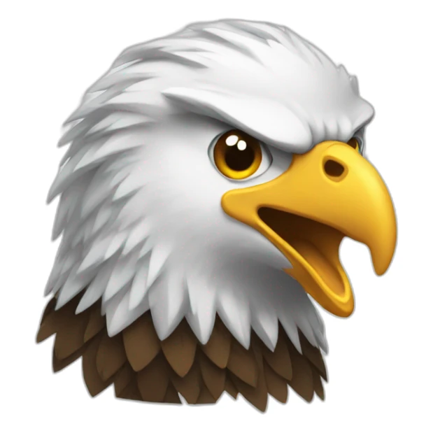 Eagle shocked sticker