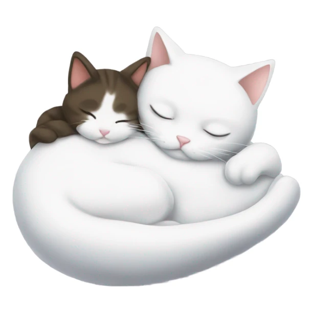 White kitty sleeping on brunette white girl's lap sticker