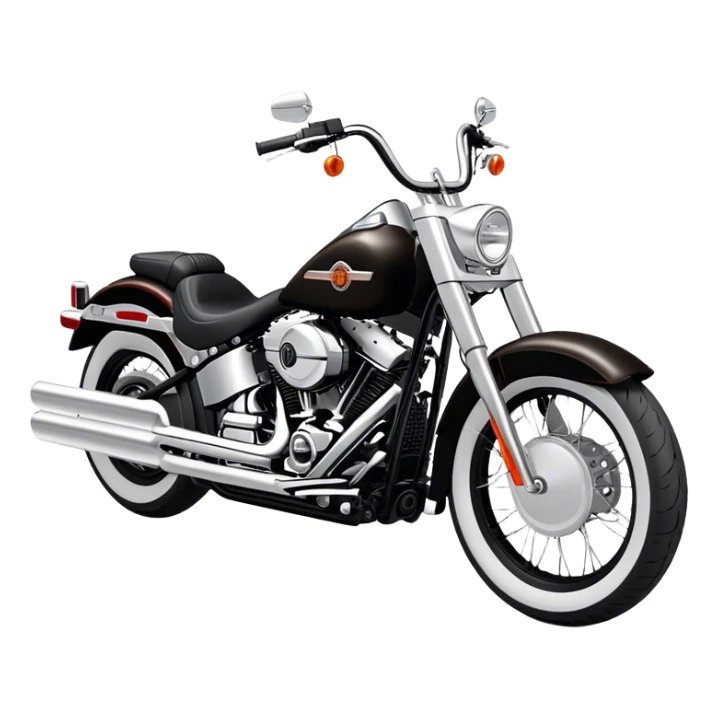 Harley-Davidson Cruiser - Harley-Davidson Softail (Model Year: 2021) (Iconic colour: Black) sticker