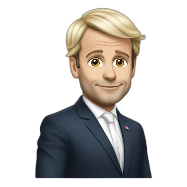 president macron dressed up like a girl sticker