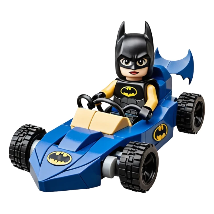 full size real-appearance road racing sexy buxom Batman’s feminine midnight-colored tight outfit sixty’s tv show dark stealthy accurate sporty safe plush deluxe Lego off-road pursuit drifting car lexus (black hair,reclining and relaxed torso and shoulders back against seat) rallycross kart  sticker