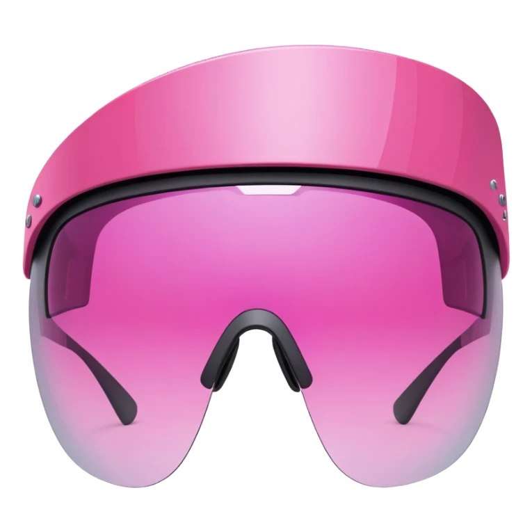 heavy duty pink visor sunglasses, substantial thickness, bold futuristic design sticker