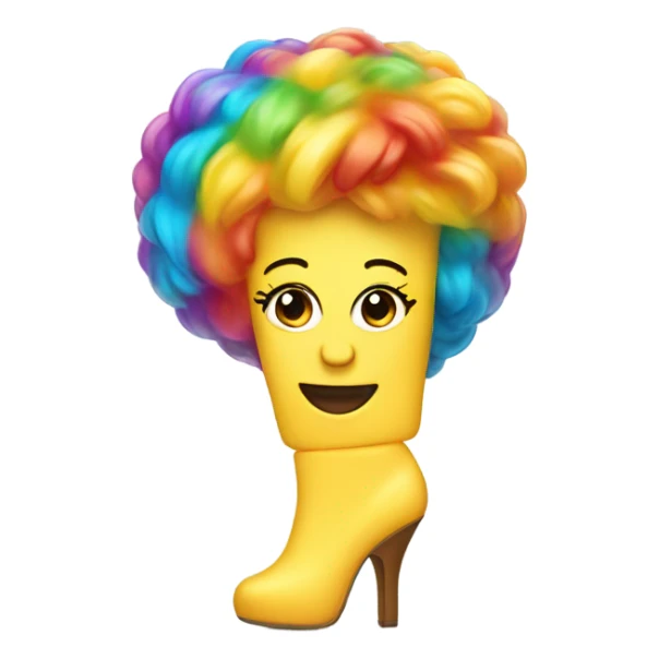 A stick of butter with wig and high heels sticker