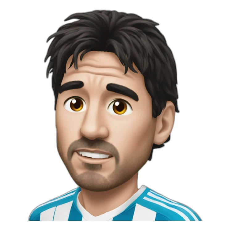 face or maradona and face of messi togheter sticker