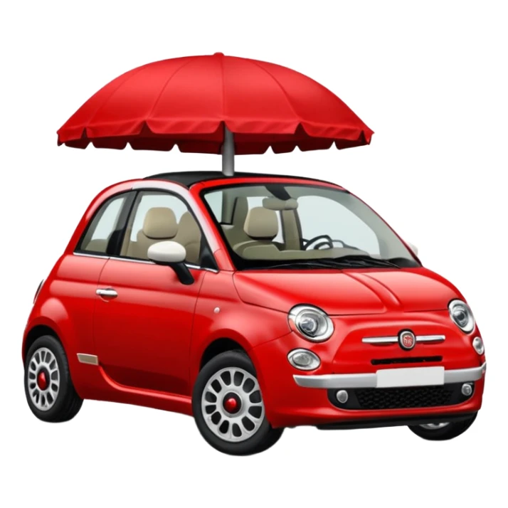 FIAT 500 1.0 HYBRID CABRIO rosso sticker