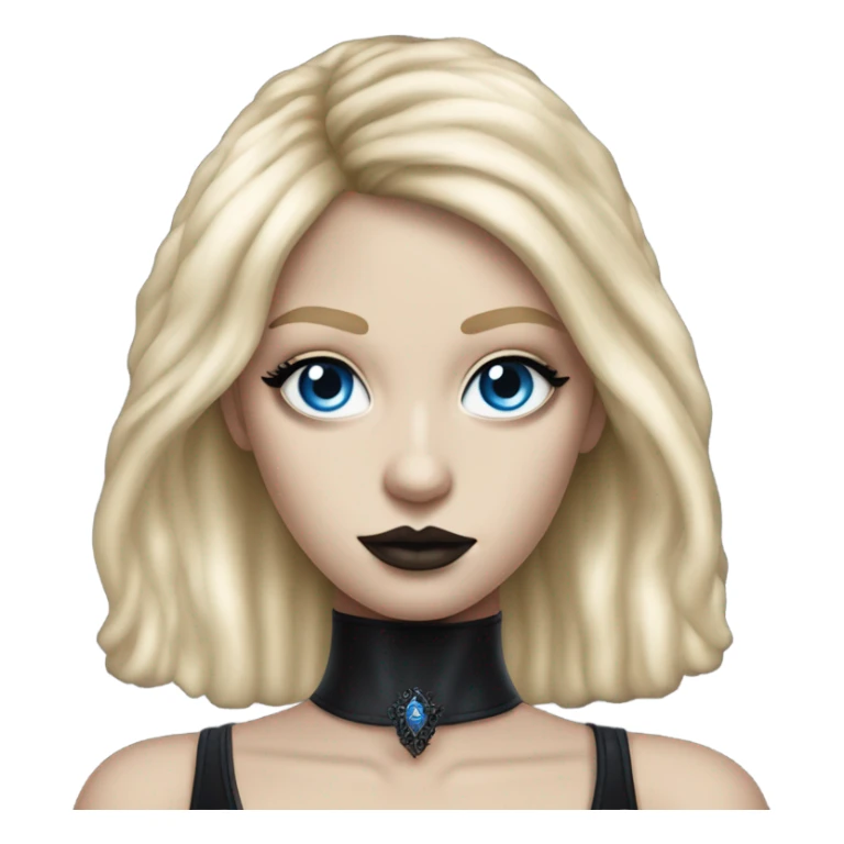 hyper realistic goth blonde blue eyes victoria secret model sticker
