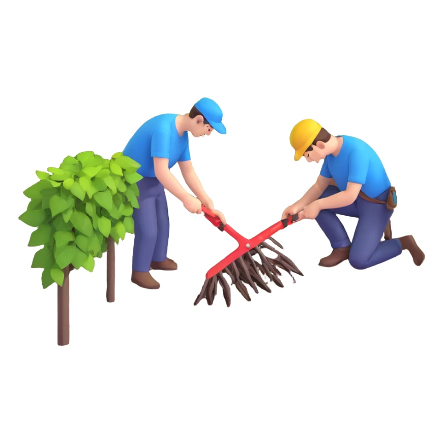 winter grapevine pruning and field ridge tidying scene, grapevines being pruned and field tidied, no background sticker