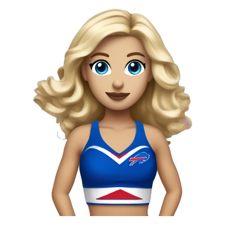 buffalo bills blonde cheerleader blue eyes sticker
