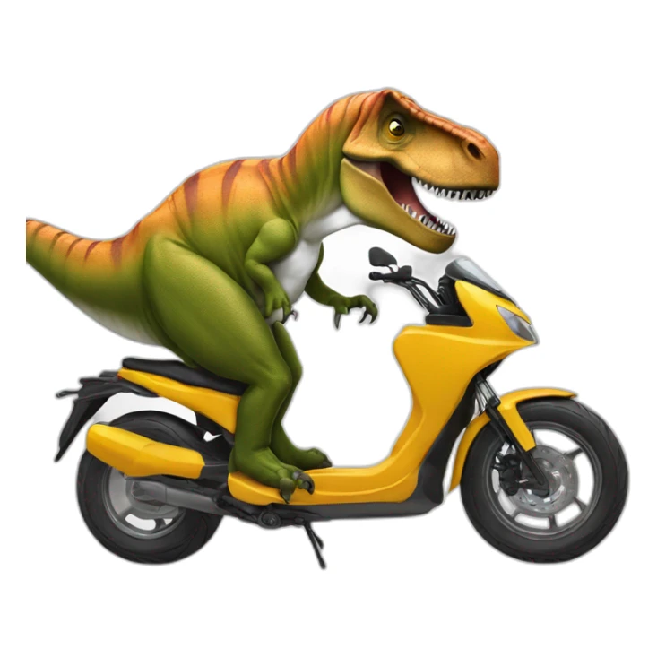 Un T rex conduisant un Tmax (scooteur) sticker