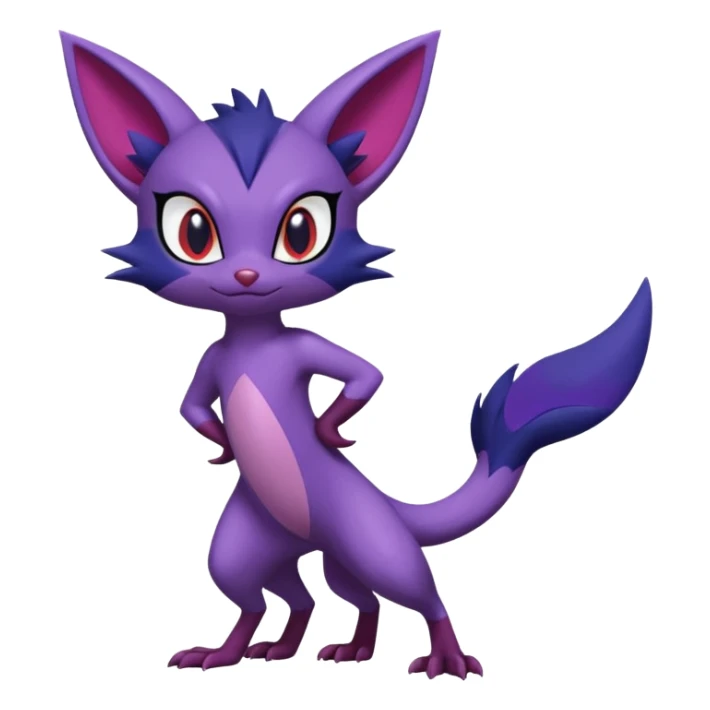  Noibat-Sneasel-Purrloin-Fakémon-hybrid-creature (full body)  sticker