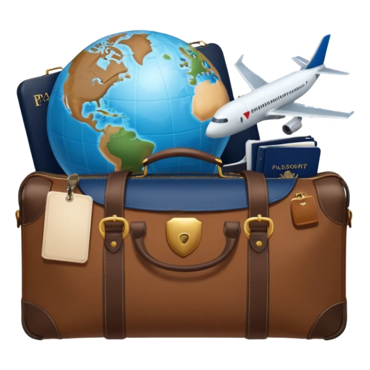 glob ,pass port, , travel bag , plane sticker