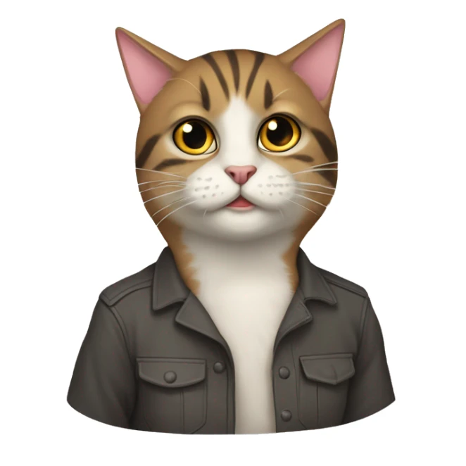 komik şapkalı kedi ve köpk sticker