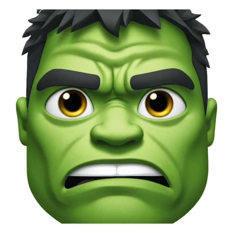 Hulk face with drop of sweat on his forehead sticker