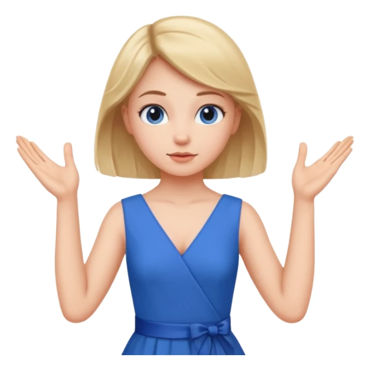 A girl with curious expressions and her arms making a v  on her waist  sticker