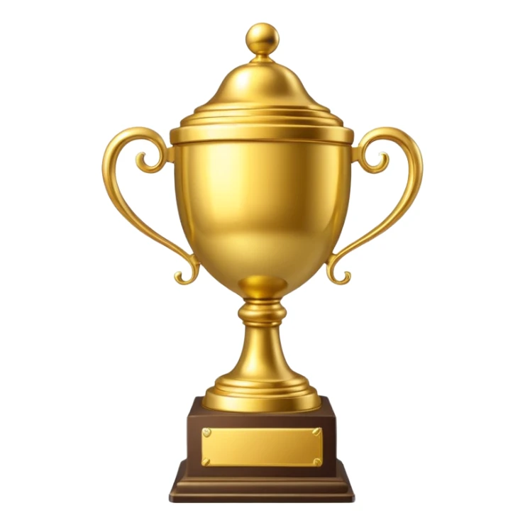I want to generate a 3d image of a trophy sticker