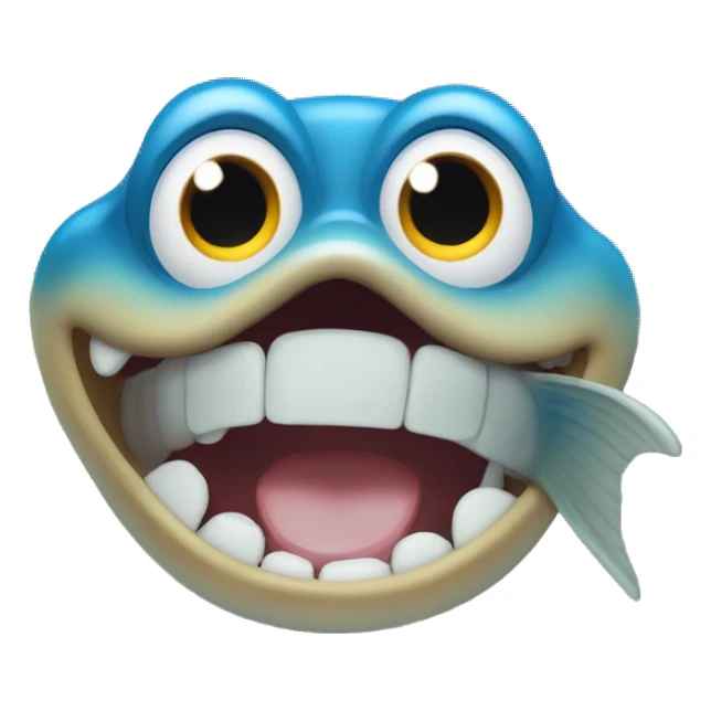 open-eye-and-close-eye-but-open-mouth and singing but be a fishdog sticker