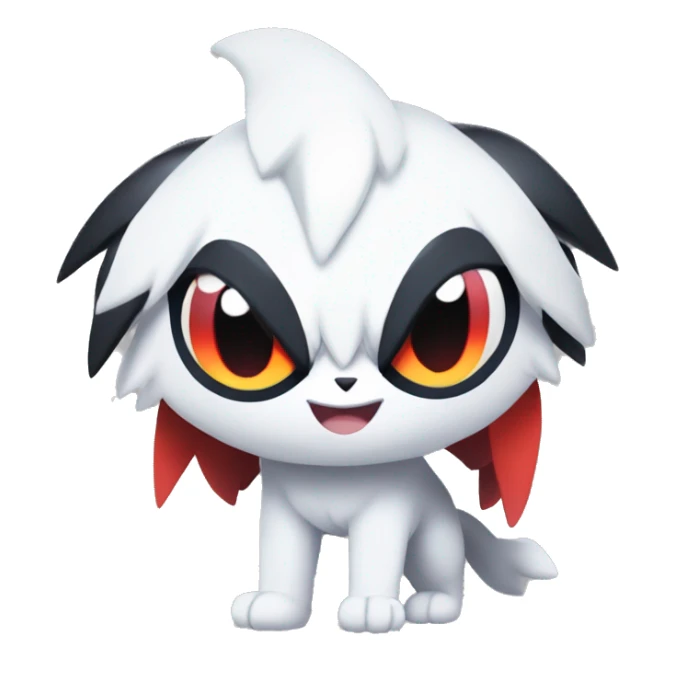 Edgy Cool Kawaii Litten-Absol-Pokémon Full Body sticker