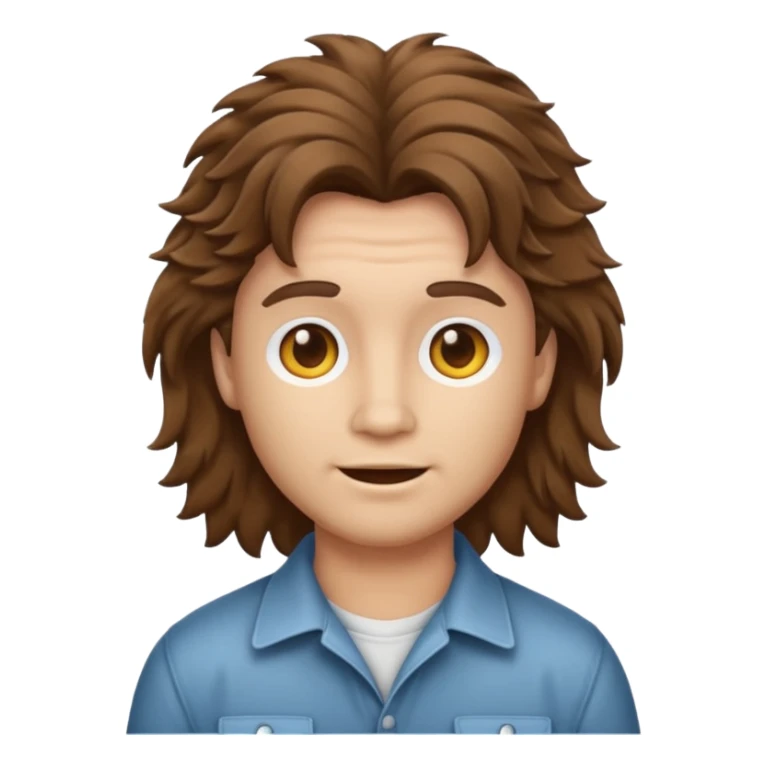 emoji of a mullet sticker