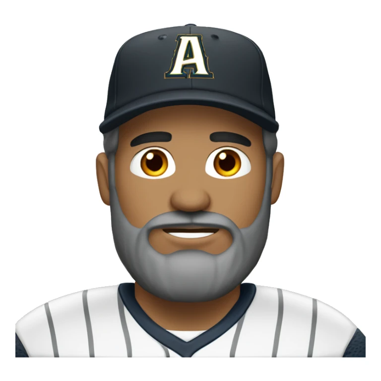 Hispanic man black hair bark grey beard eagles jersey and cap  sticker