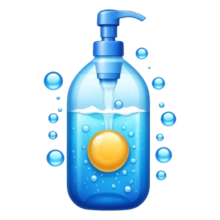 Dishwashing liquid blue color sticker