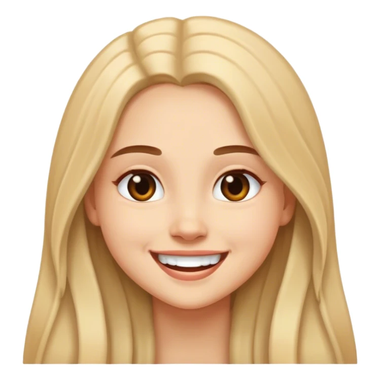 smiling girls with long hair sticker