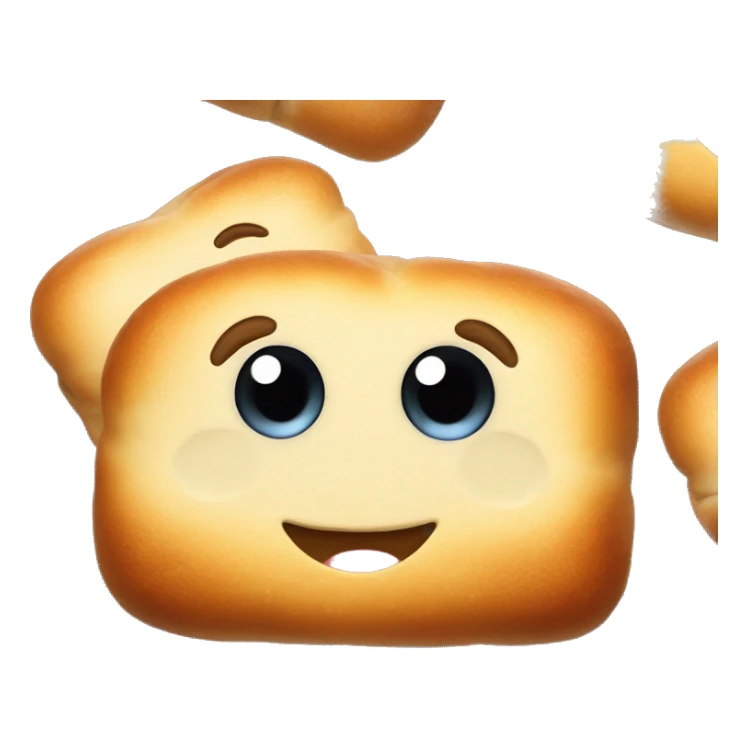 Mini Challah bread that smiles with cute twinkly eyes sticker