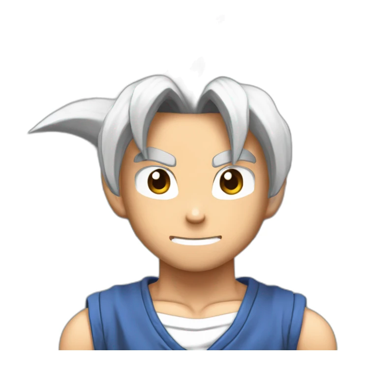 CREAR UNA IAMGEN DE GOKU CON CABELLO BLANCO sticker