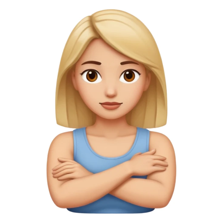 Arms crossed around a woman’s neck sticker