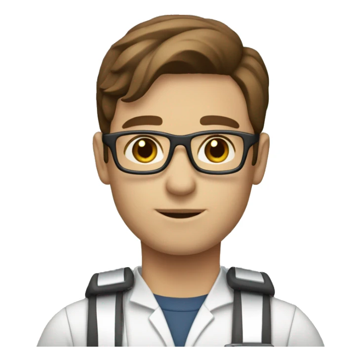 IT specialist with brown hair sticker