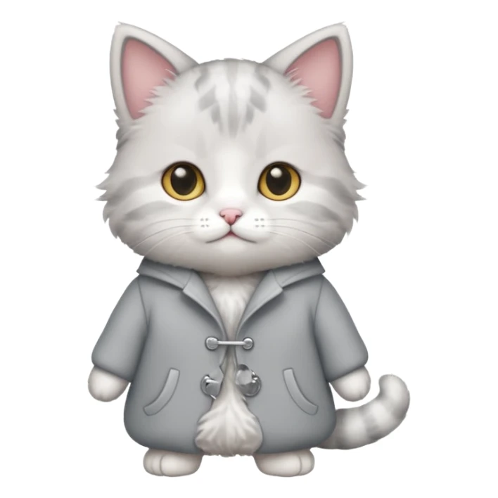 cute baby cat with a outfit sticker