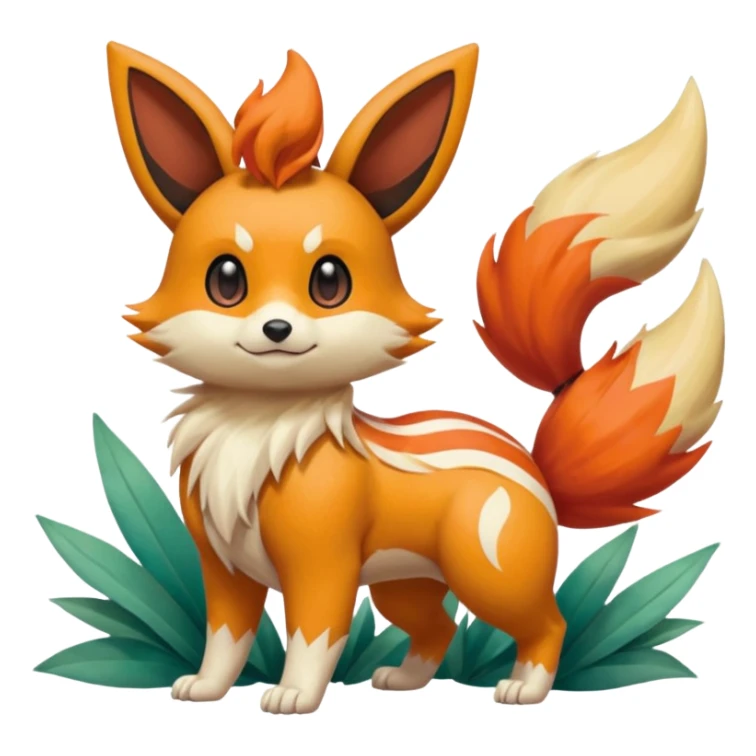 Meloetta-Flareon-Growlithe-Furret-Linoone-Eevee-Pokémon-Fakémon-creature sticker
