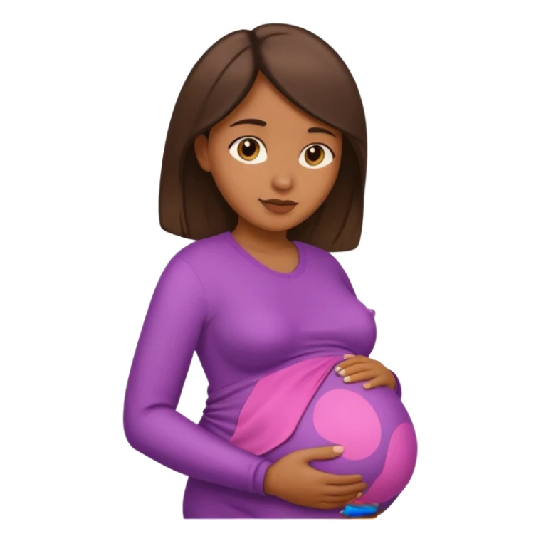 pregnant woman  medium brown skinemoji sticker
