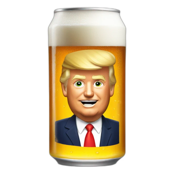 Donald trump drik beer sticker