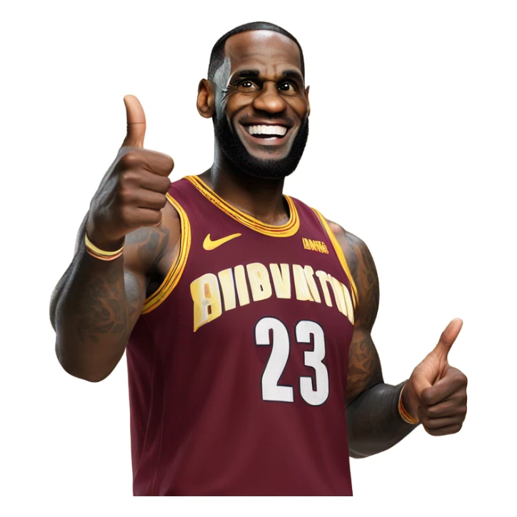 lebron james giving a thumbs up sticker